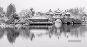 Schwarz weiß Werke - Chinesischer Garten Schwarz und Weiß